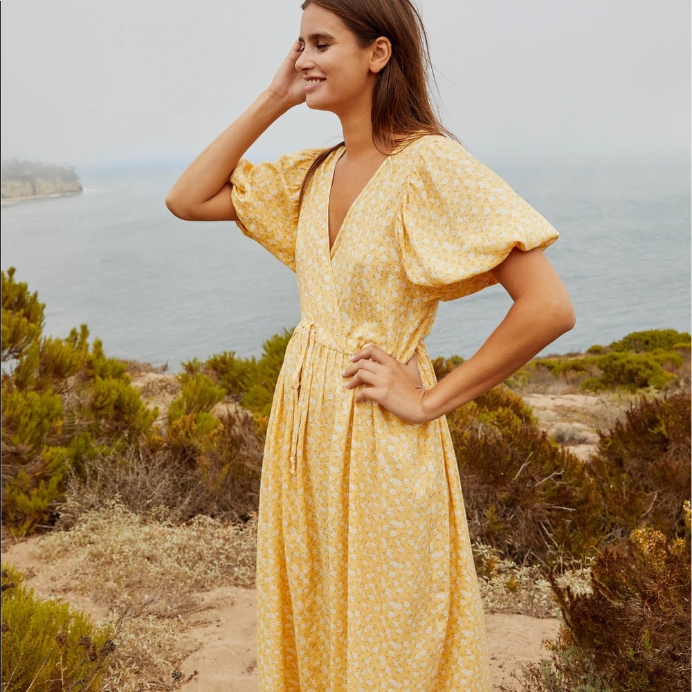 Christy Dawn Dahlia Dress Butterscotch Floral L